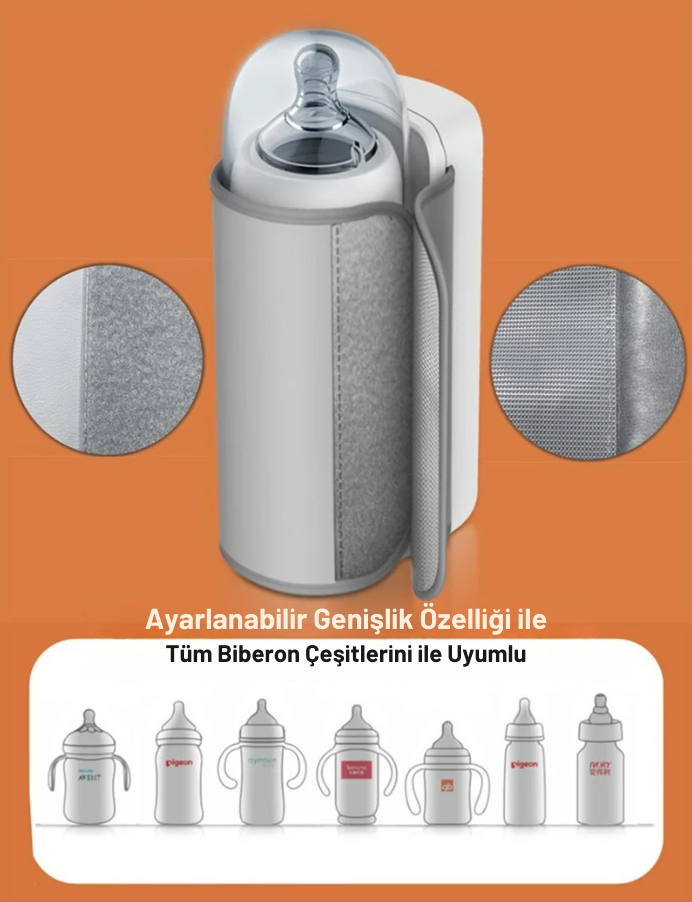 BebiEase™ | Bataryalı Şarjlı Taşınılabilir Biberon Isıtıcısı